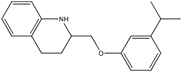 2-[3-(propan-2-yl)phenoxymethyl]-1,2,3,4-tetrahydroquinoline 结构式