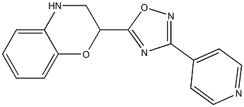 2-[3-(pyridin-4-yl)-1,2,4-oxadiazol-5-yl]-3,4-dihydro-2H-1,4-benzoxazine 结构式