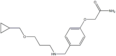 2-[4-({[3-(cyclopropylmethoxy)propyl]amino}methyl)phenoxy]acetamide 结构式