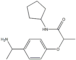 2-[4-(1-aminoethyl)phenoxy]-N-cyclopentylpropanamide 结构式