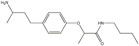 2-[4-(3-aminobutyl)phenoxy]-N-butylpropanamide 结构式