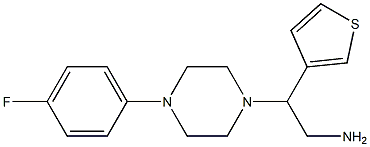 2-[4-(4-fluorophenyl)piperazin-1-yl]-2-(thiophen-3-yl)ethan-1-amine 结构式