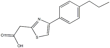 2-[4-(4-propylphenyl)-1,3-thiazol-2-yl]acetic acid 结构式