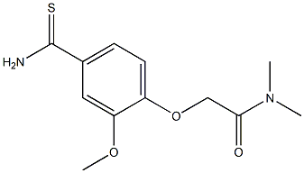 2-[4-(aminocarbonothioyl)-2-methoxyphenoxy]-N,N-dimethylacetamide 结构式