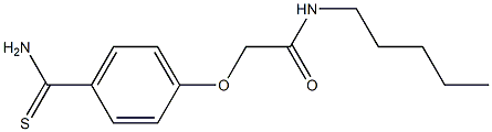 2-[4-(aminocarbonothioyl)phenoxy]-N-pentylacetamide 结构式