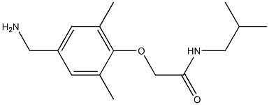 2-[4-(aminomethyl)-2,6-dimethylphenoxy]-N-(2-methylpropyl)acetamide 结构式