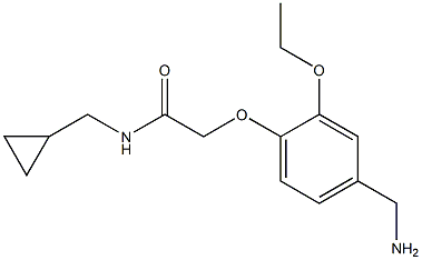 2-[4-(aminomethyl)-2-ethoxyphenoxy]-N-(cyclopropylmethyl)acetamide 结构式