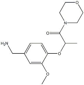 2-[4-(aminomethyl)-2-methoxyphenoxy]-1-(morpholin-4-yl)propan-1-one 结构式