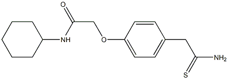 2-[4-(carbamothioylmethyl)phenoxy]-N-cyclohexylacetamide 结构式