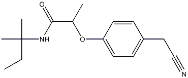 2-[4-(cyanomethyl)phenoxy]-N-(2-methylbutan-2-yl)propanamide 结构式
