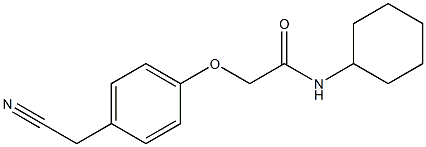 2-[4-(cyanomethyl)phenoxy]-N-cyclohexylacetamide 结构式