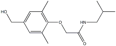 2-[4-(hydroxymethyl)-2,6-dimethylphenoxy]-N-(2-methylpropyl)acetamide 结构式