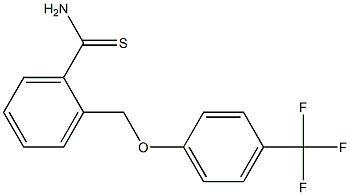 2-[4-(trifluoromethyl)phenoxymethyl]benzene-1-carbothioamide 结构式