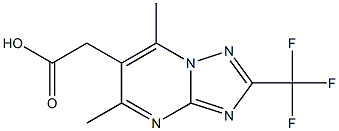 2-[5,7-dimethyl-2-(trifluoromethyl)-[1,2,4]triazolo[1,5-a]pyrimidin-6-yl]acetic acid 结构式