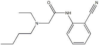 2-[butyl(ethyl)amino]-N-(2-cyanophenyl)acetamide 结构式