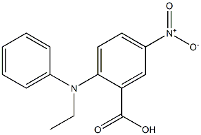 2-[ethyl(phenyl)amino]-5-nitrobenzoic acid 结构式