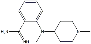 2-[methyl(1-methylpiperidin-4-yl)amino]benzene-1-carboximidamide 结构式