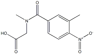 2-[N-methyl(3-methyl-4-nitrophenyl)formamido]acetic acid 结构式