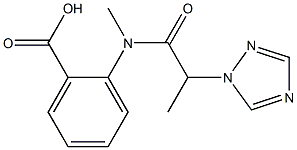 2-[N-methyl-2-(1H-1,2,4-triazol-1-yl)propanamido]benzoic acid 结构式