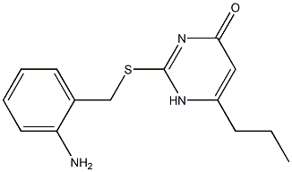 2-{[(2-aminophenyl)methyl]sulfanyl}-6-propyl-1,4-dihydropyrimidin-4-one 结构式