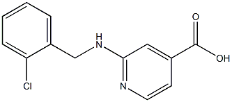 2-{[(2-chlorophenyl)methyl]amino}pyridine-4-carboxylic acid 结构式