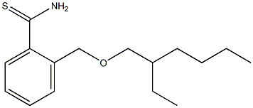 2-{[(2-ethylhexyl)oxy]methyl}benzene-1-carbothioamide 结构式