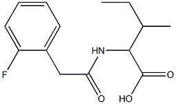 2-{[(2-fluorophenyl)acetyl]amino}-3-methylpentanoic acid 结构式