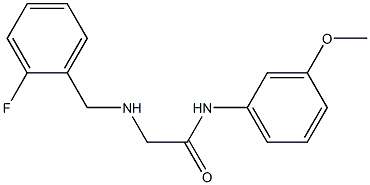 2-{[(2-fluorophenyl)methyl]amino}-N-(3-methoxyphenyl)acetamide 结构式