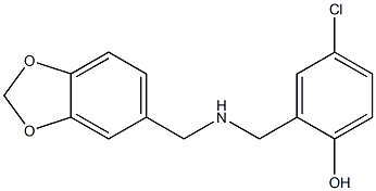 2-{[(2H-1,3-benzodioxol-5-ylmethyl)amino]methyl}-4-chlorophenol 结构式