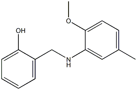 2-{[(2-methoxy-5-methylphenyl)amino]methyl}phenol 结构式