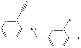 2-{[(3-bromo-4-fluorophenyl)methyl]amino}benzonitrile 结构式