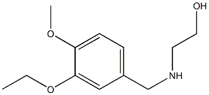 2-{[(3-ethoxy-4-methoxyphenyl)methyl]amino}ethan-1-ol 结构式