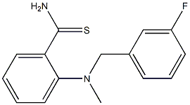 2-{[(3-fluorophenyl)methyl](methyl)amino}benzene-1-carbothioamide 结构式