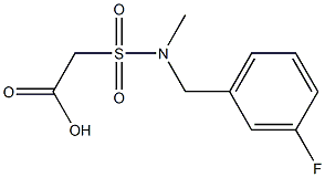 2-{[(3-fluorophenyl)methyl](methyl)sulfamoyl}acetic acid 结构式