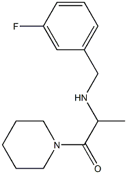 2-{[(3-fluorophenyl)methyl]amino}-1-(piperidin-1-yl)propan-1-one 结构式