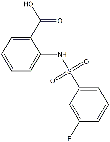 2-{[(3-fluorophenyl)sulfonyl]amino}benzoic acid 结构式