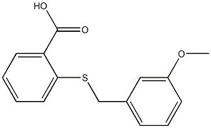 2-{[(3-methoxyphenyl)methyl]sulfanyl}benzoic acid 结构式