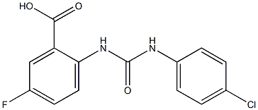 2-{[(4-chlorophenyl)carbamoyl]amino}-5-fluorobenzoic acid 结构式