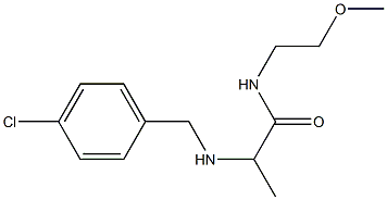 2-{[(4-chlorophenyl)methyl]amino}-N-(2-methoxyethyl)propanamide 结构式
