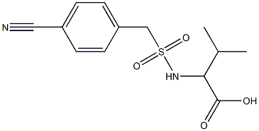 2-{[(4-cyanophenyl)methane]sulfonamido}-3-methylbutanoic acid 结构式