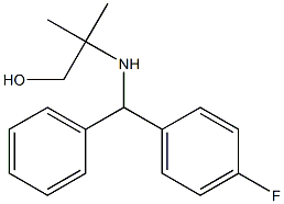 2-{[(4-fluorophenyl)(phenyl)methyl]amino}-2-methylpropan-1-ol 结构式