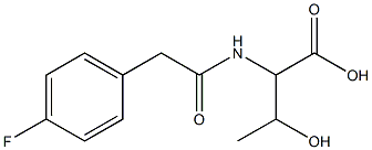 2-{[(4-fluorophenyl)acetyl]amino}-3-hydroxybutanoic acid 结构式