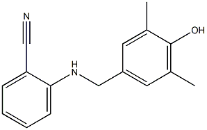 2-{[(4-hydroxy-3,5-dimethylphenyl)methyl]amino}benzonitrile 结构式