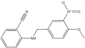 2-{[(4-methoxy-3-nitrophenyl)methyl]amino}benzonitrile 结构式