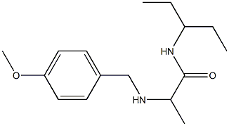 2-{[(4-methoxyphenyl)methyl]amino}-N-(pentan-3-yl)propanamide 结构式