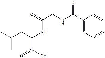 2-{[(benzoylamino)acetyl]amino}-4-methylpentanoic acid 结构式