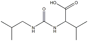 2-{[(isobutylamino)carbonyl]amino}-3-methylbutanoic acid 结构式