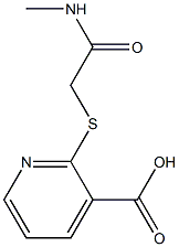 2-{[(methylcarbamoyl)methyl]sulfanyl}pyridine-3-carboxylic acid 结构式