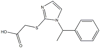 2-{[1-(1-phenylethyl)-1H-imidazol-2-yl]sulfanyl}acetic acid 结构式