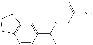 2-{[1-(2,3-dihydro-1H-inden-5-yl)ethyl]amino}acetamide 结构式